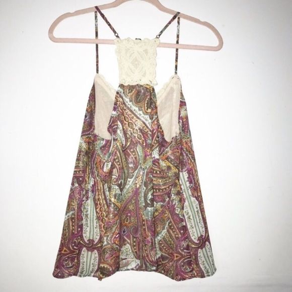 Gimmicks by BKE Paisley Studded Tank Top Medium M - Picture 5 of 11